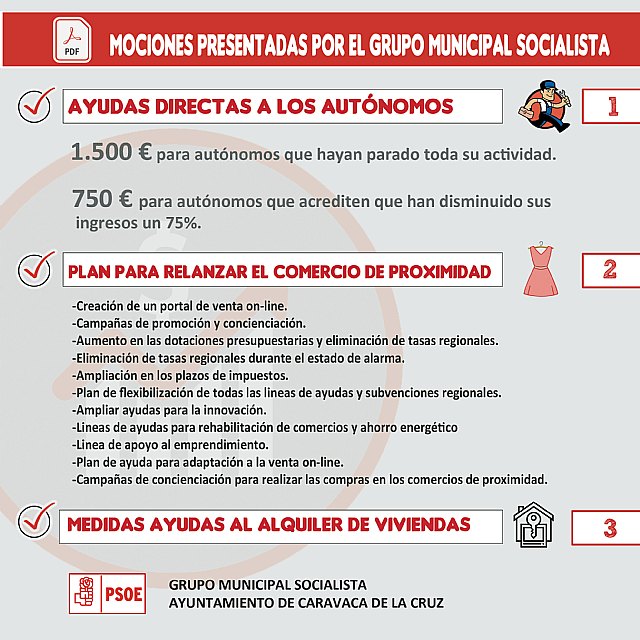 El Grupo Municipal Socialista ha presentado tres mociones para el próximo pleno - 1, Foto 1