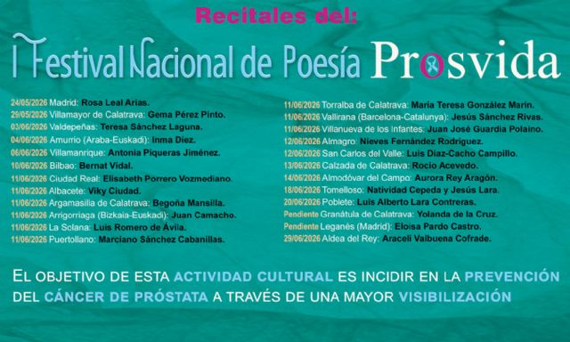 PROSVIDA solicita reuniones institucionales clave para presentar su Manifiesto y el I Festival Nacional de Poesía contra el cáncer de próstata - 2, Foto 2