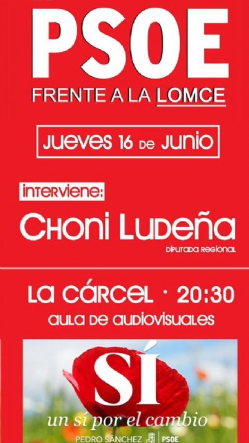 El PSOE de Totana organiza mañana una jornada informativa sobre la LOMCE - 1, Foto 1