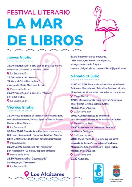 El alcalde de Los Alcázares y el concejal de Cultura presentan el festival literario la Mar de libros 2021 - 1, Foto 1