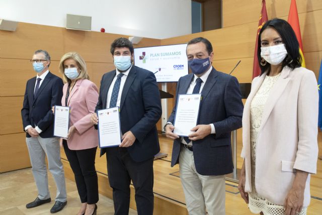 Gobierno regional, Fundación CEOE y Croem sellan un acuerdo para seguir colaborando para mitigar los efectos de la pandemia - 3, Foto 3