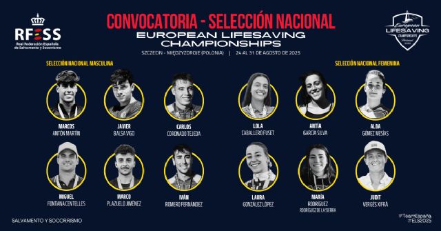 La Selección nacional absoluta, convocada para disputar el Campeonato de Europa de salvamento y socorrismo - 1, Foto 1