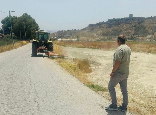 El Gobierno de Lorca desbroza más de 600 kilómetros de carreteras tras la proliferación de vegetación por las lluvias tardías de la primavera - 2, Foto 2