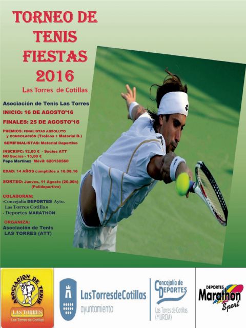 El mejor tenis volverá un año más a las Fiestas Patronales de Las Torres de Cotillas - 1, Foto 1