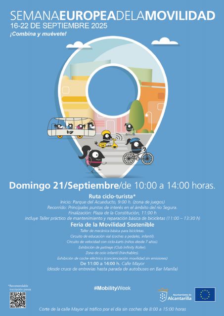 Alcantarilla se suma a la Semana Europea de la Movilidad con actividades de ocio familiar, ruta y taller de bicicletas - 1, Foto 1