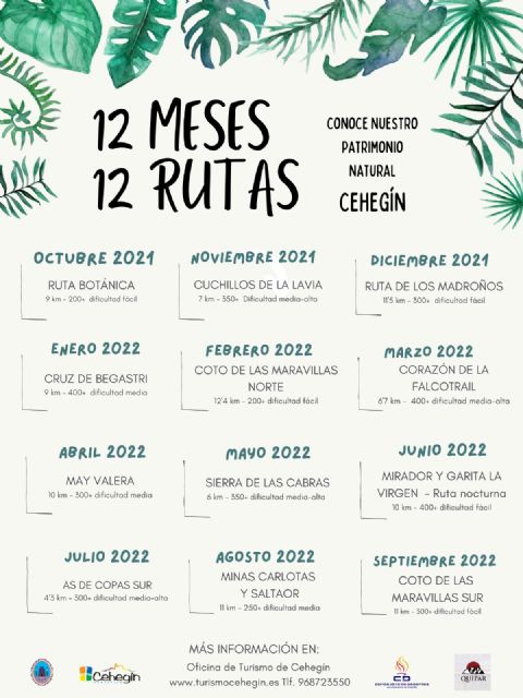 Las concejalías de Turismo y Deportes presentan un calendario de rutas en la naturaleza para todo el año - 2, Foto 2