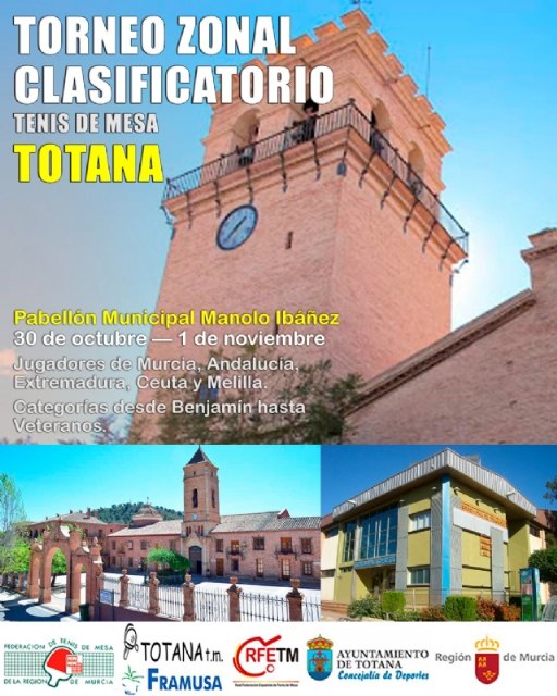 Totana acoge el Torneo Zonal Clasificatorio para el Nacional de Tenis de Mesa, del 30 de octubre al 1 de noviembre - 2, Foto 2