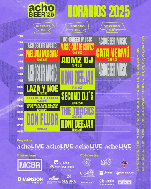 Lorca se convertirá en epicentro de 'cultura cervecera', música y gastronomía del sureste español de la mano de Acho Beer Fest 2025 - 3, Foto 3
