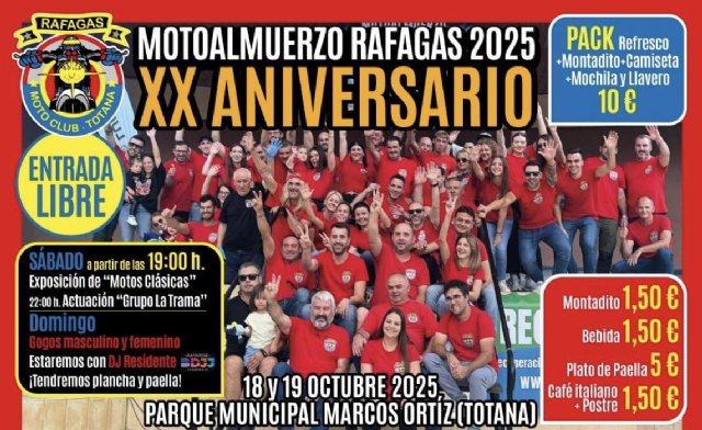 El Motoclub Ráfagas celebra su XX aniversario con un fin de semana lleno de música, motos y hermandad motera - 2, Foto 2