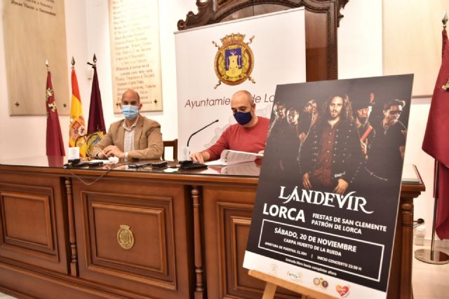 El Ayuntamiento de Lorca organiza junto a la Federación San Clemente para este próximo sábado, 20 de noviembre, el concierto gratuito de Lándevir - 2, Foto 2