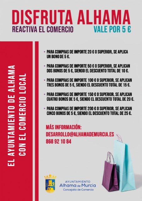 Disfruta de bonos descuento en ms de 60 comercios de Alhama desde este mircoles 17 de noviembre, Foto 2