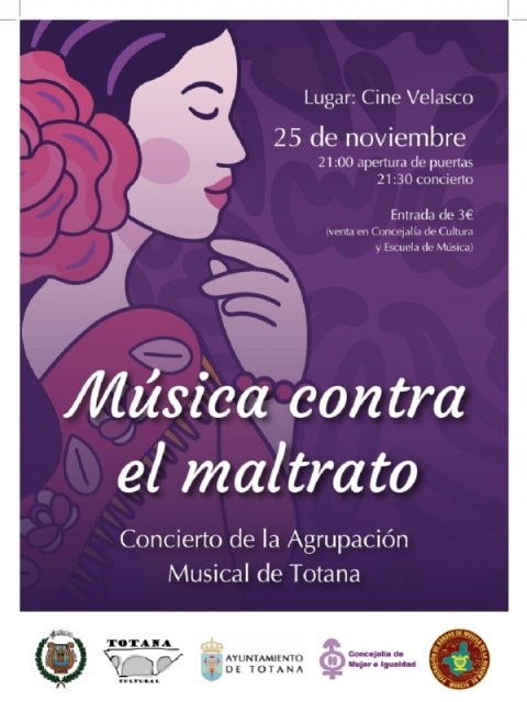“Música contra el maltrato”, el concierto que organiza la Agrupación Musical con motivo del Día Internacional contra la Violencia de Género, tendrá lugar el 25-N en el Cine Velasco - 2, Foto 2