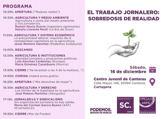 Podemos analizará la situación de los jornaleros del campo en la Región de Murcia - 1, Foto 1