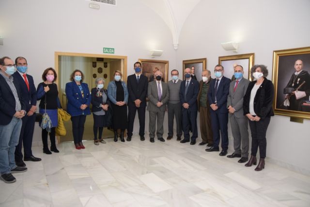 El descubrimiento del cuadro de Alejandro Díaz reúne a los cinco rectores de la UPCT - 2, Foto 2