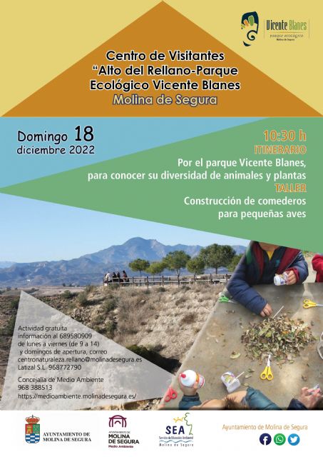 Jornada de puertas abiertas de los centros de visitantes Alto del Rellano  Parque Vicente Blanes y Las Lagunas de Campotéjar  Salar Gordo el domingo 18 de diciembre - 1, Foto 1
