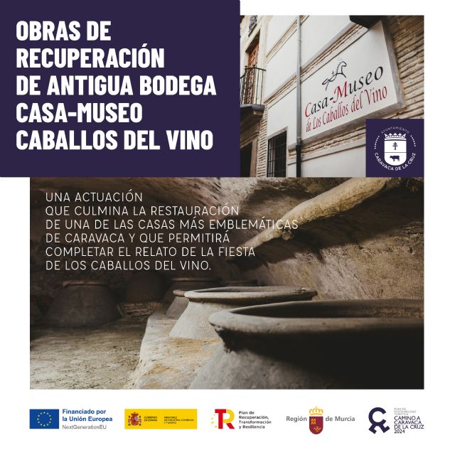 El Ayuntamiento de Caravaca desarrolla las obras de recuperación de la bodega de la Casa-Museo de los Caballos del Vino - 1, Foto 1
