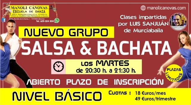 Salsa y bachata, nuevo curso en la escuela de danza Manoli Cánovas, Foto 1