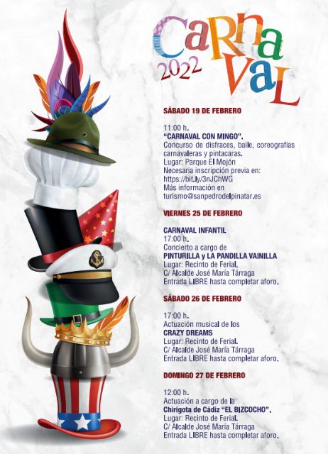 San Pedro del Pinatar propone disfrutar del Carnaval 2022 con chirigotas, actividades y musicales infantiles - 1, Foto 1