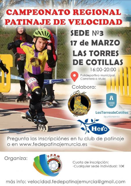 Las Torres de Cotillas, sede del campeonato regional de patinaje de velocidad - 1, Foto 1