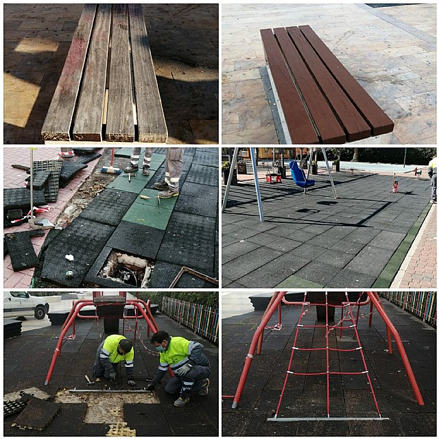 Servicios realiza actuaciones de mejora y mantenimiento en cinco zonas verdes de Cieza - 1, Foto 1