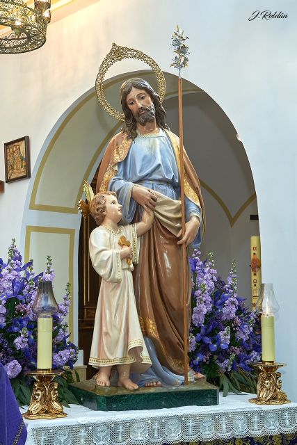 Roldán luce restaurada la talla de su Patrón - 1, Foto 1