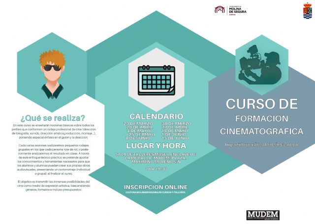 La Concejalía de Cultura de Molina de Segura ofrece un nuevo curso de formación cinematográfica para alumnado de 15 a 18 años - 1, Foto 1