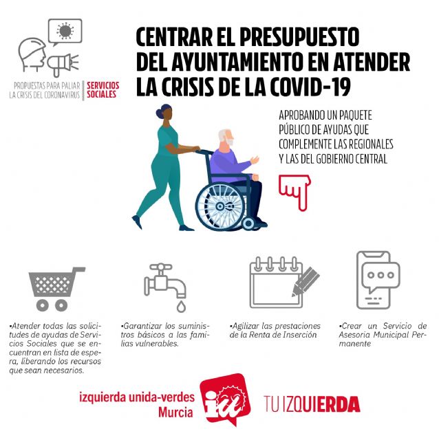 IU-Verdes Murcia presenta ante el ayuntamiento una batería de propuestas para reforzar los Servicios Sociales ante la crisis de la COVID-19 - 1, Foto 1