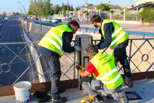 Refuerzan con perfiles metálicos las pilastras del Puente de la Torta de Lorca para incrementar su seguridad - 5, Foto 5