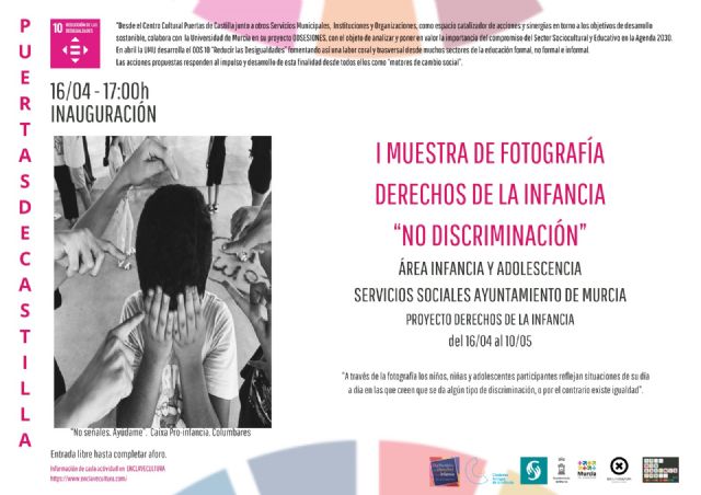 La I Muestra De Fotografías ´Derechos De La Infancia: No Discriminación´ llega esta tarde al Puertas de Castilla - 1, Foto 1