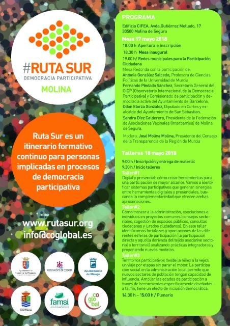Molina de Segura acoge el III Encuentro Democracia Participativa #RUTA SUR los días 17 y 18 de mayo - 1, Foto 1