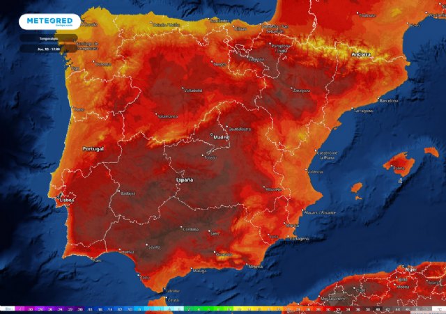 Este jueves las temperaturas ya podrán superar los 40 °C en el suroeste peninsular, Foto 1