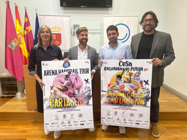 Presentación de la Copa de España y el Campeonato de España de selecciones autonómicas de balonmano playa que se celebrarán en La Manga - 1, Foto 1