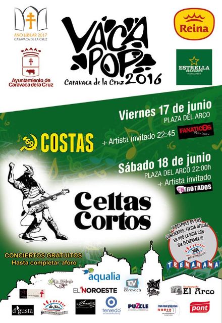 Celtas Cortos y TheRotados cierran este sábado el festival Vaca Pop en la Plaza del Arco - 1, Foto 1