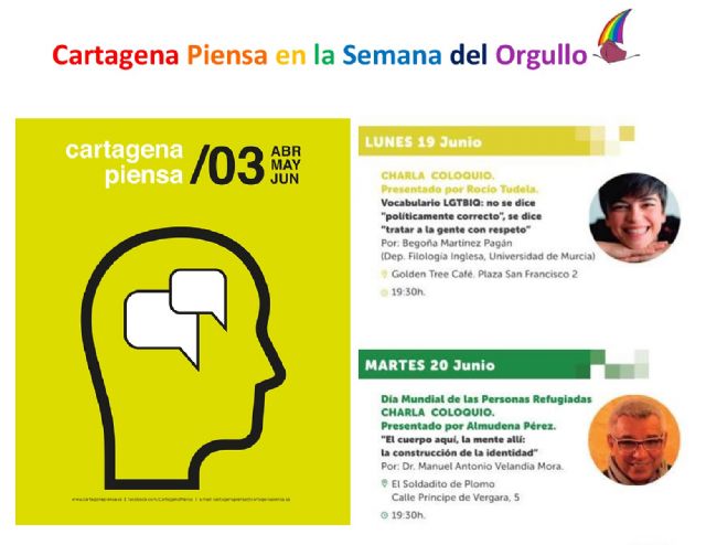 Cartagena Piensa organiza dos charlas con motivo de la Semana del Orgullo - 1, Foto 1