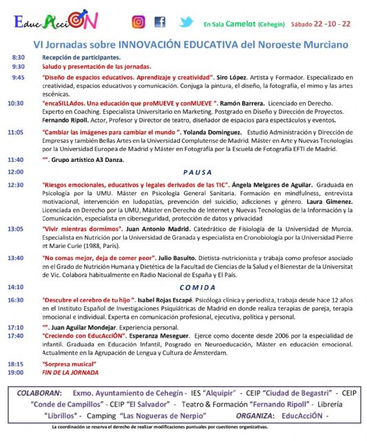 Vuelven en octubre las exitosas jornadas sobre Innovación Educativa dirigidas a varios sectores de la sociedad - 3, Foto 3