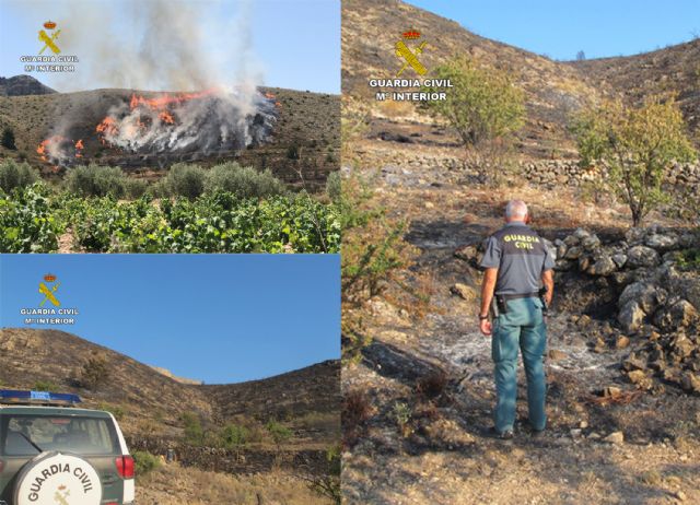 La Guardia Civil investiga a una persona por provocar un incendio en el Cerro del Oro de Jumilla - 5, Foto 5