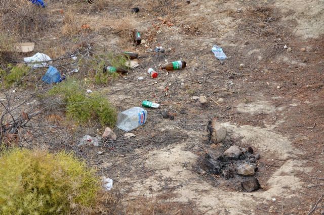 Basura, hogueras, botellones, vandalismo, dejadez y personas excluidas malviviendo en sus rincones conforman el paisaje habitual de los parques y jardines de los barrios de Lorca - 5, Foto 5