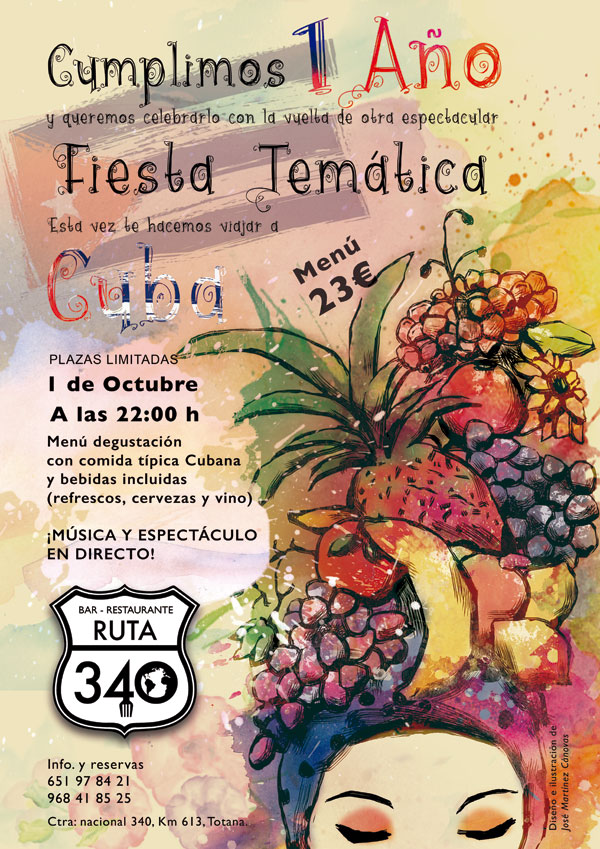 Bar-Restaurante Ruta 340 celebrará una fiesta temática cubana, con motivo de su primer aniversario, Foto 1