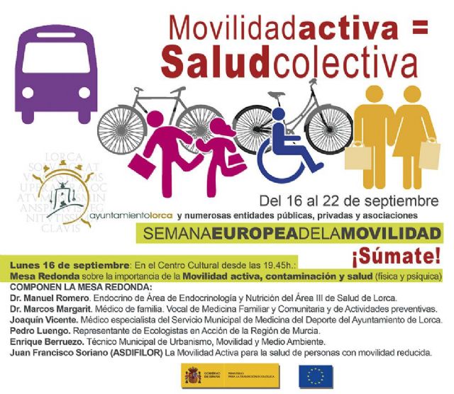 Lorca se une a la celebración de la Semana Europea de la Movilidad, del 16 al 22 de septiembre, bajo el eslogan Movilidad activa salud colectiva - 1, Foto 1