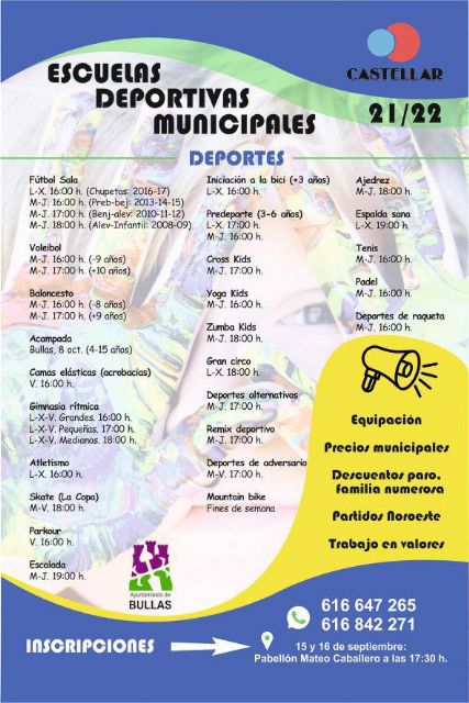 Las Escuelas Deportivas Municipales comienza el lunes 20 de septiembre - 2, Foto 2