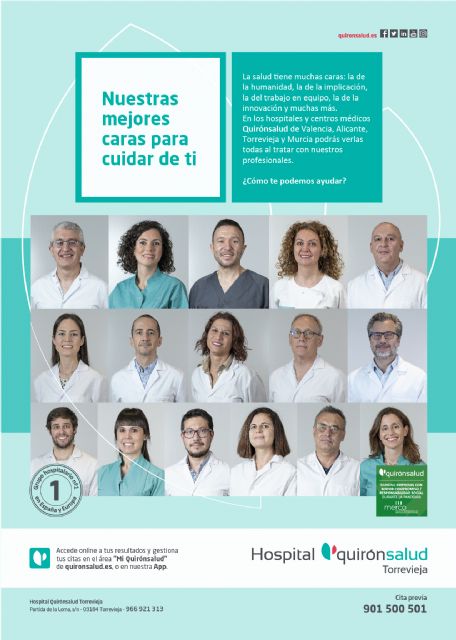 Quirónsalud presenta la campaña Nuestras mejores caras para cuidar de ti para poner en valor el papel de los sanitarios en el cuidado de nuestra salud - 1, Foto 1