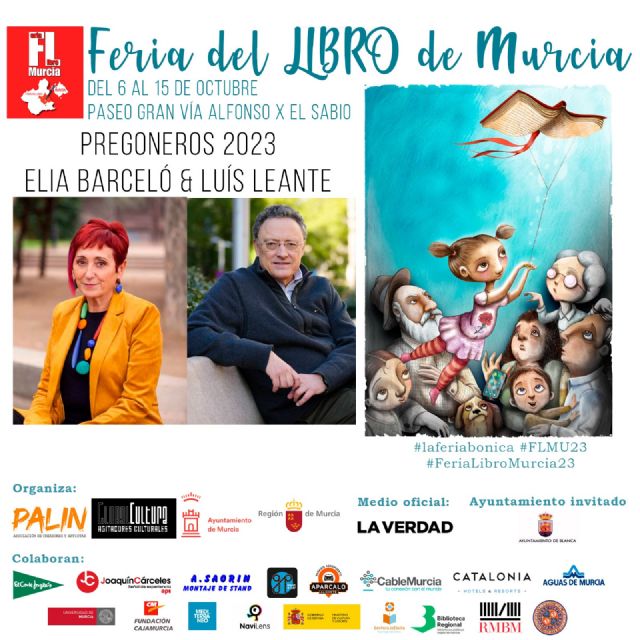 Elia Barceló y Luis Leante, pregoneros de la Feria del Libro de Murcia 2023 - 1, Foto 1