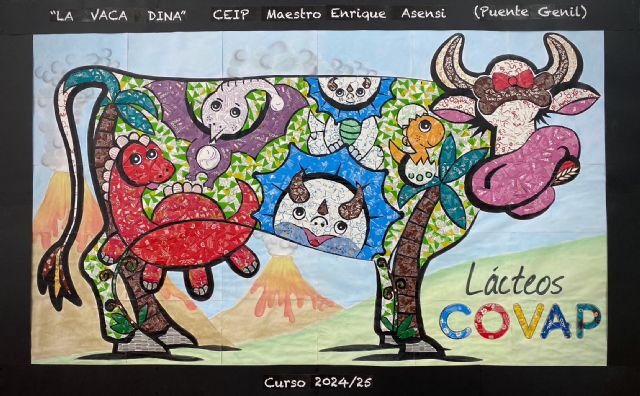 Un collage elaborado por escolares de Rute que rinde homenaje a Valencia, ganador de Diseña con COVAP, tu creatividad es la Leche - 2, Foto 2
