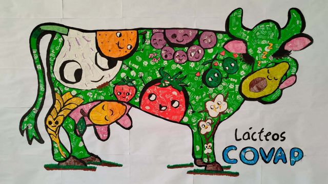 Un collage elaborado por escolares de Rute que rinde homenaje a Valencia, ganador de Diseña con COVAP, tu creatividad es la Leche - 3, Foto 3