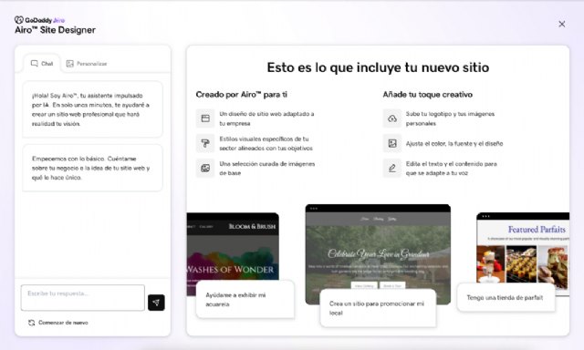 GoDaddy Airo® Site Designer: la herramienta que convierte una breve idea en una página web en minutos - 1, Foto 1