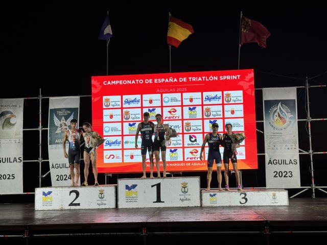 Maite Jiménez-Orta y David Cantero ganan el Campeonato de España de Triatlón Sprint 2025 en Águilas - 1, Foto 1