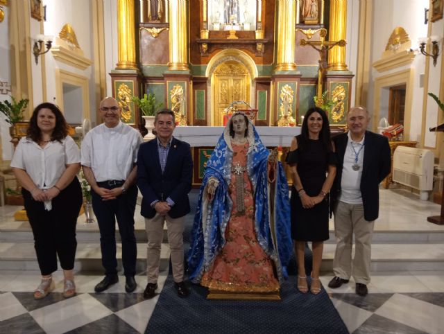 Lorquí despide a su Dolorosa de Salzillo que viaja a Zamora para la exposición Las Edades del Hombre - 1, Foto 1