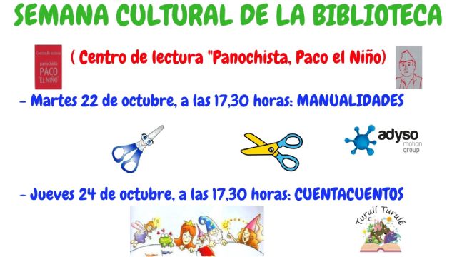 La Red Municipal de Bibliotecas de Molina de Segura celebra su Semana Cultural del 21 al 26 de octubre con motivo del Día Internacional de la Biblioteca - 1, Foto 1