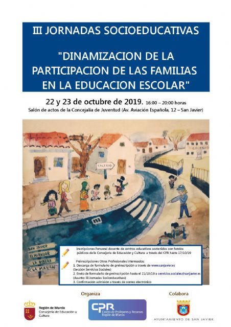 Las III Jornadas Socieducativas de San Javier estarán dedicadas a la participación de las familias en la educación escolar - 1, Foto 1