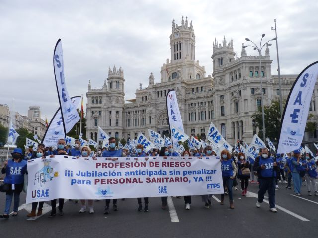 Cientos de delegados de SAE se han manifestado contra la anunciada reforma de las pensiones - 1, Foto 1